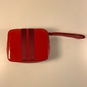 MAC Cosmetics Wristlet Makeup Pouch Bag Case Cherry Red